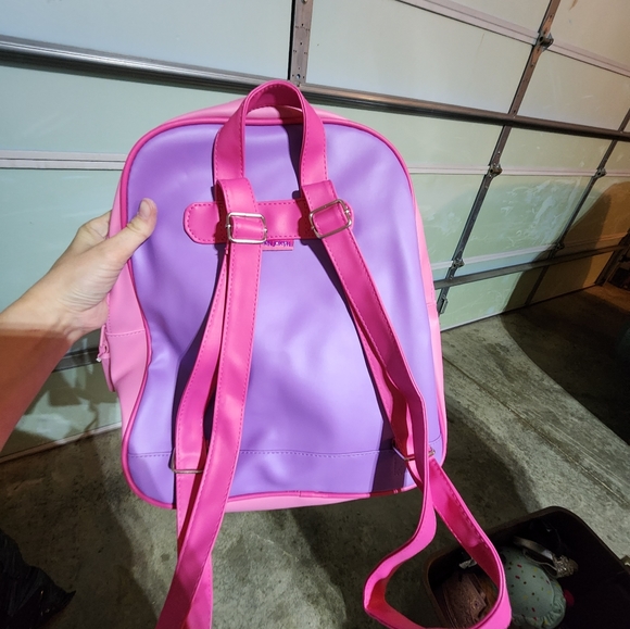 New Stephen Joseph Leather-like Flower Toddler Backpack Bookbag - Picture 2 of 3